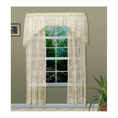 COMMONWEALTH HOME FASHIONS Mona Lisa Engineered Bridal Lace Window Panels72 in., Shell 70011-100-006-72